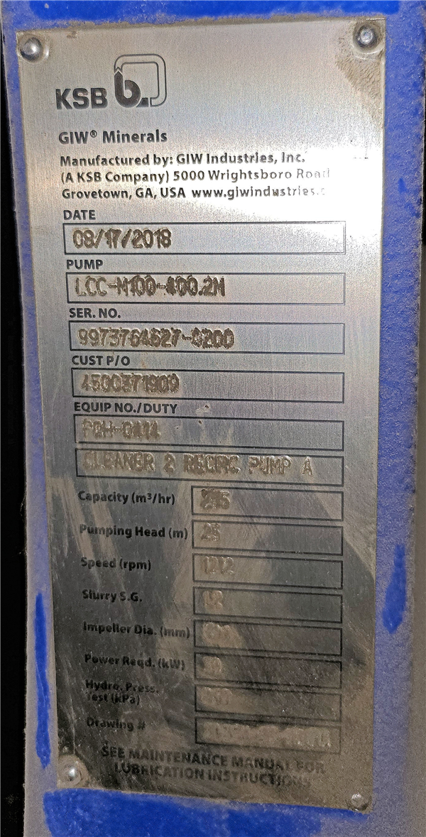 5 Units - Unused Ksb (giw Industries) Model Lcc-m100-400.2m Pumps)